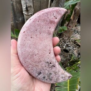 Brazilian Pink Amethyst Crystal Moon